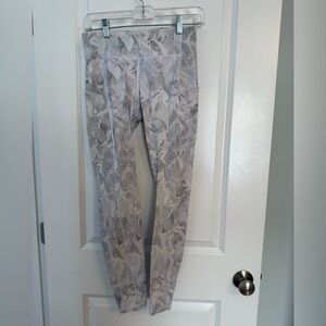 Lululemon Athletica Patterned Gray Leggings